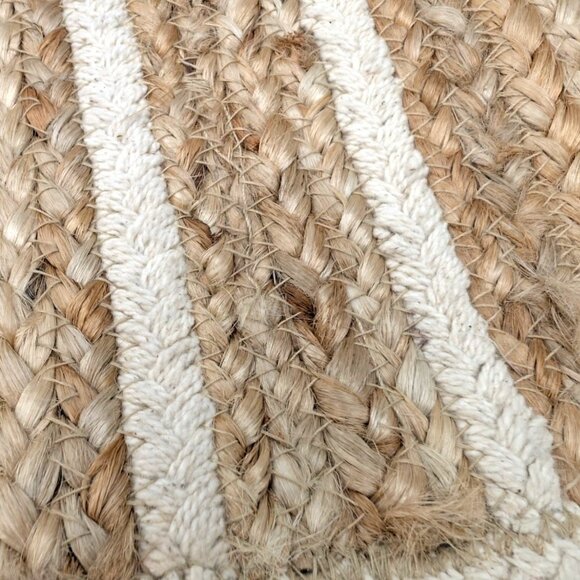 Large Jute Table Runner Brown Tan Cream Woven 80"x15" Heavyweight Farmhouse Chic - Picture 7 of 7